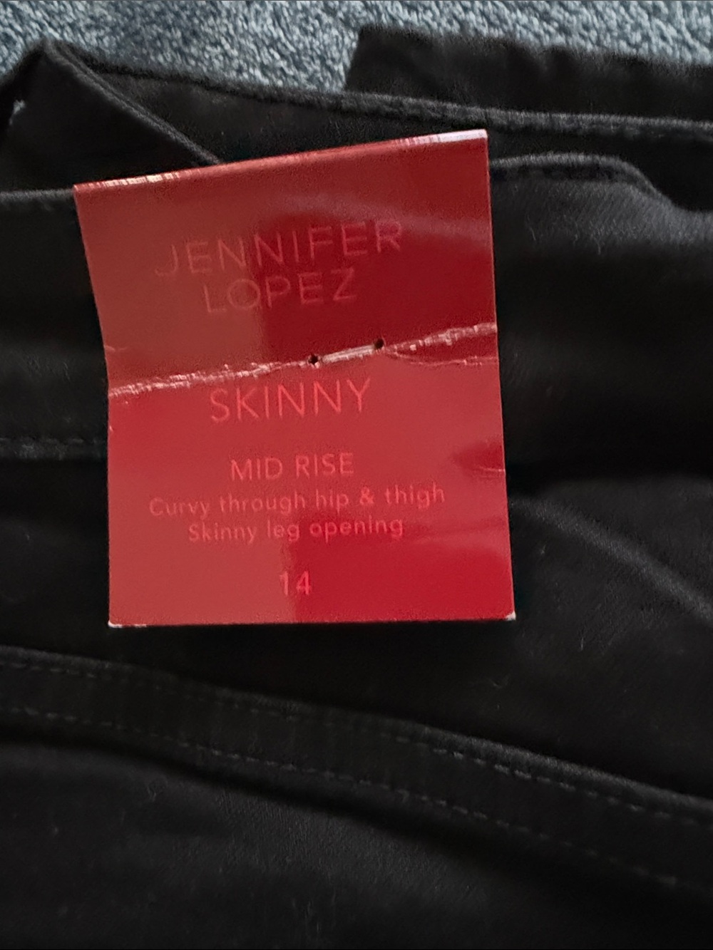 Jennifer Lopez Black Skinny Mid-Rise Jeans - Sleek Stretch Fit